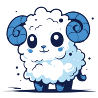 Whimsical sheep gaming character for tshirt creation, generative ai png