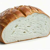 Bread isolated on a white background. Clipping path included. Generative AI photo