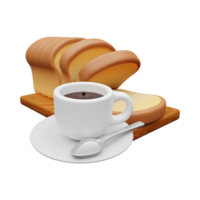 pane caffè immagini , ai generativo png