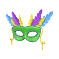 carnaval masque multicolore png, ai génératif png