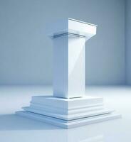 Futuristic Blank Product Pedestal Modern Display Podium, AI Generated photo