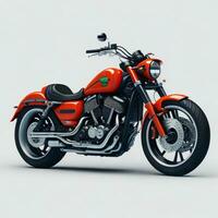 Motorcycle on White Background, AI Generated photo