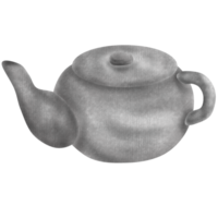 illustration of black teapot png