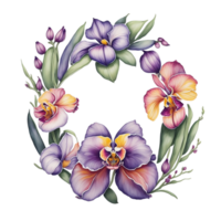 waterverf Bloemen boeket, waterverf boeket bloem, bruiloft bloem, waterverf bloemen ontwerp, botanisch bloem, waterverf decoratie, ai gegenereerd png