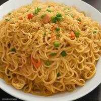 Pancit Canton, A Filipino Noodle Dish, AI Generated photo