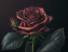 Captivating Rose, AI Generated photo