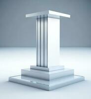 Futuristic Blank Product Pedestal Modern Display Podium, AI Generated photo