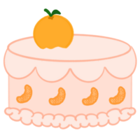 Orange Fruit Cake png