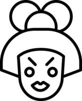 Geisha Vector Icon Design