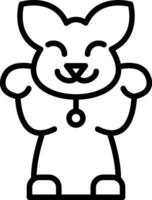 Maneki neko Vector Icon Design