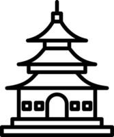 Asian temple Vector Icon Design