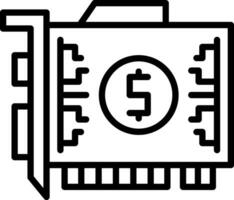 Gpu mining Vector Icon Design