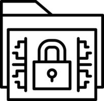 Data encryption Vector Icon Design