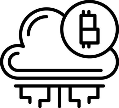 nube minería vector icono diseño