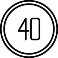 Speed Limit Vector Icon Design