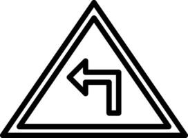 Left Turn Vector Icon Design