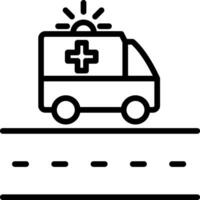 Ambulance Lane Vector Icon Design