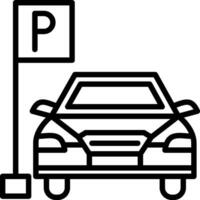 diseño de icono de vector de aparcamiento de coche