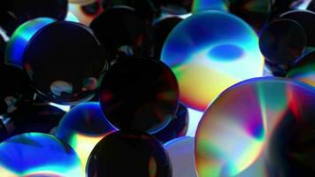 Abstract colorful moving spheres background video