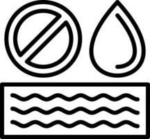 No agua vector icono diseño