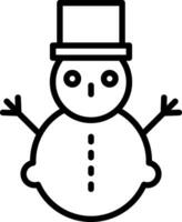 Snowman Vector Icon Design