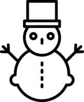 Snowman Vector Icon Design