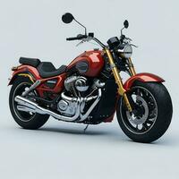 Motorcycle on White Background, AI Generated photo