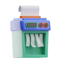 workplace paper shredder illustration 3d png