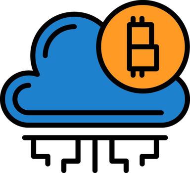 nube minería vector icono diseño