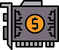 Gpu mining Vector Icon Design