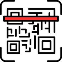 qr código escanear vector icono diseño