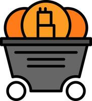 Mine cart Vector Icon Design