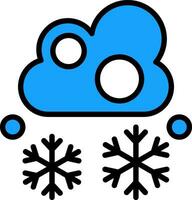 Snowfall Vector Icon Design