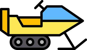 Snowmobile Vector Icon Design