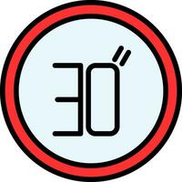 Speed Limit Vector Icon Design