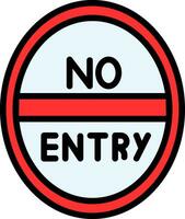 No Entry Vector Icon Design
