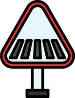 Pedestrain Crossing Vector Icon Design