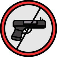 No Weapons Vector Icon Design