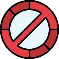 prohibido vector icono diseño