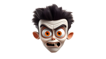 ai generative halloween cartoon character with a scary face png