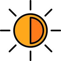 diseño de icono de vector de sol