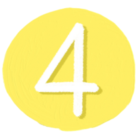 número 4 dentro uma amarelo círculo. png