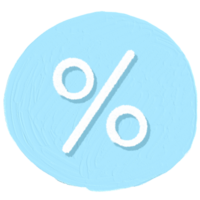 The percentage sign is in a blue circle. png