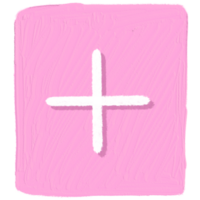 The plus sign is in the pink square. png