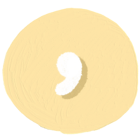 de komma's teken is in een geel cirkel. png