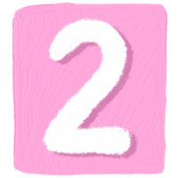 Number 2 in the pink square png