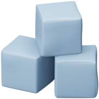 Ice cube 3d rendering isometric icon. png