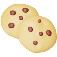 Cookies 3d rendering isometric icon. png