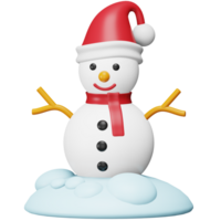 Snowman 3d rendering isometric icon. png