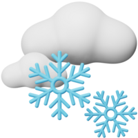 Snowfall 3d rendering isometric icon. png